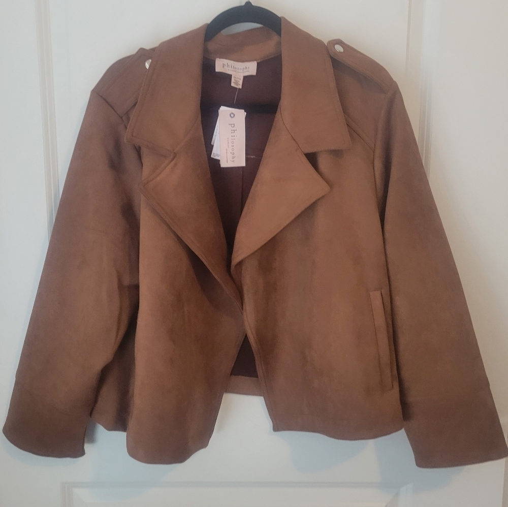 #902 Camel suede jacket nwt